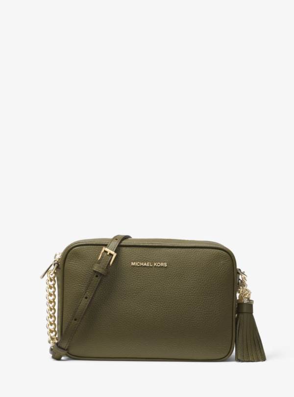 Damske Crossbody Kabelka Michael Kors Ginny Leather Olivovo Zelená - Kabelky Michael Kors Nejlevnejsi | PCMRD-1825